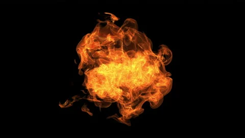Fire explosion to the camera with Alpha Channel Stock Footage 108126558