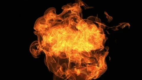 Fire explosion to the camera with Alpha Channel Stock Footage 108126614