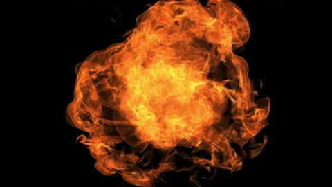 Fire explosion to the camera with Alpha Channel Stock Footage 108143648