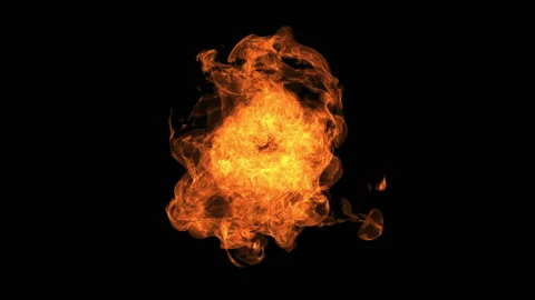 Fire explosion to the camera with Alpha Channel Stock Footage 108372317