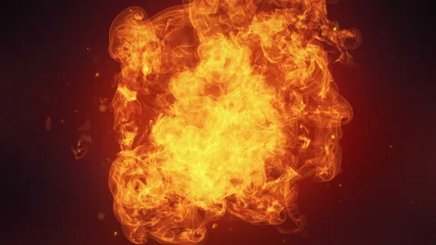 Fire explosion to the camera Stock Footage 108335230