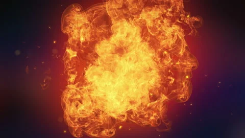 Fire explosion to the camera Stock Footage 108393803