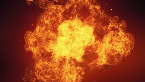 Fire explosion to the camera Stock Footage 108393819