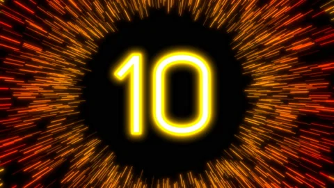 Fire explosion countdown video particles Stock Footage 131445498