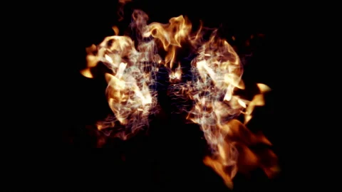 Fire Explosion isolated Stock Footage 104810653