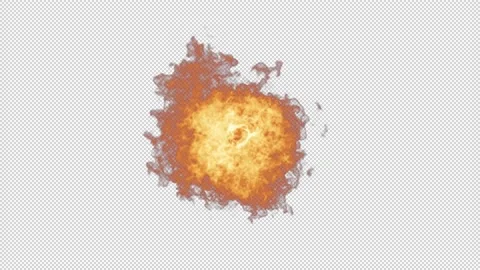 Fire explosion looping on alpha background Stock Footage 237576818