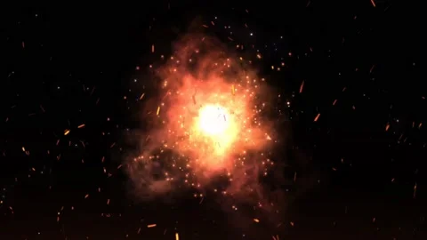 Fire explosion motion graphics with night background Stock Footage 193995753