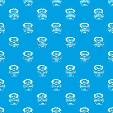 Fire explosion pattern seamless blue 스톡 일러스트