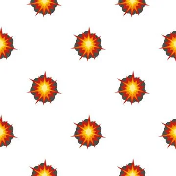 Fire explosion pattern seamless Stock Illustration