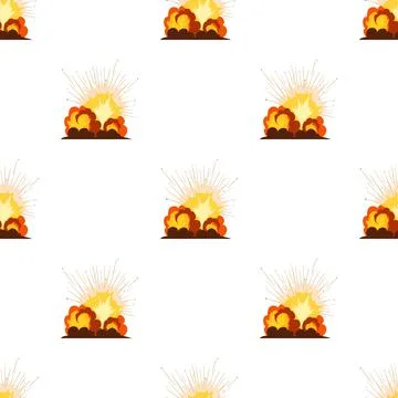Fire explosion pattern seamless vector Stock Illustration