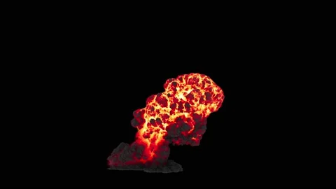 Fire Explosion Realistic flame Vídeo Stock 215609516