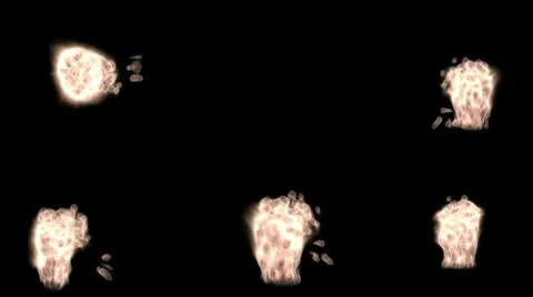 Fire explosion splash Stock Footage 9856048