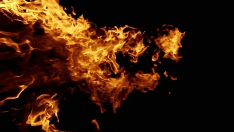 Fire explosion in super slow motion isolated, shooting with high speed camera Stock Footage 113263558