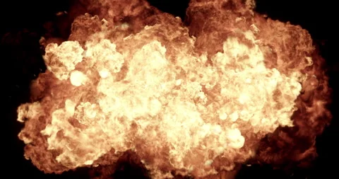 Fire Explosion Towards To Camera In Slow Motion. Stock Footage 286130254