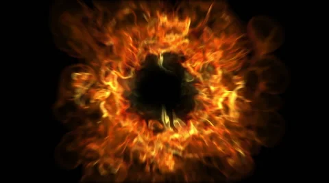 Fire explosion transition into the camera Stock Footage 68413113