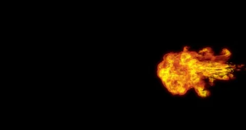 Fire explosion transition from right to left with alpha mask, version 2 Stock Footage 111263809