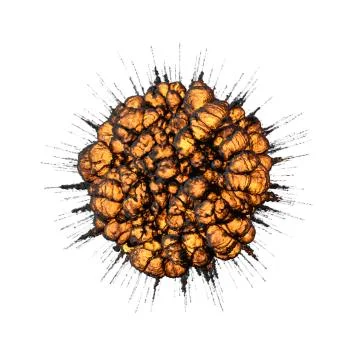 Fire explosions isolated set Stock Illustration