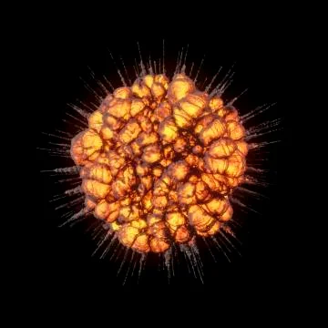 Fire explosions isolated set Illustrazione stock