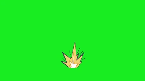 Fire explotion animation on green screen background Stock-Footage 332975136