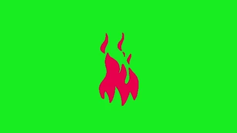 Fire explotion animation on green screen background Stock-Footage 332975161