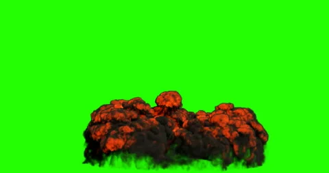 Fire explotion energy  movement on chroma key green screen Stock Footage 131539020