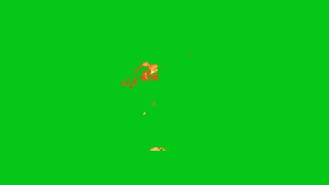 Fire explotion on green screen Stock Footage 329398950