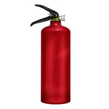 Fire extinguisher 3d realistic vector illustration Ilustración de archivo