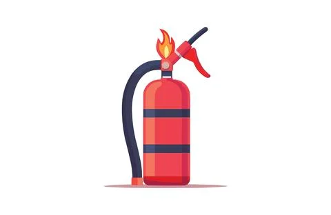 Fire extinguisher color icon vector, isolated on white background. Fire ext.. Stock Illustration