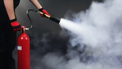 Fire extinguisher demonstration Stock-Footage 69166939