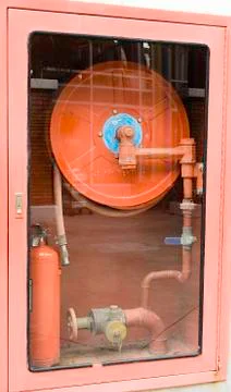 Fire extinguisher engine Foto stock