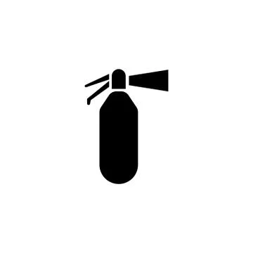 Fire Extinguisher Flat Vector Icon Stock Illustration