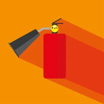 Fire extinguisher flat vector icon Stock Illustration