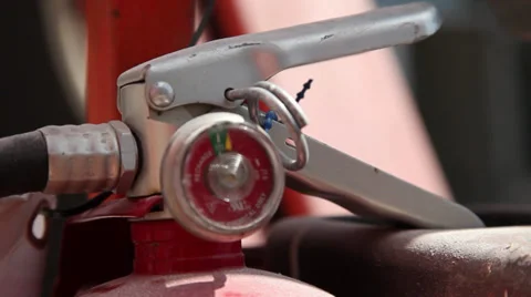 Fire extinguisher handle  Stock-Footage 27823511