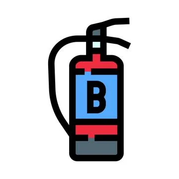 Fire extinguisher icon for b class liquid fires 库存插图