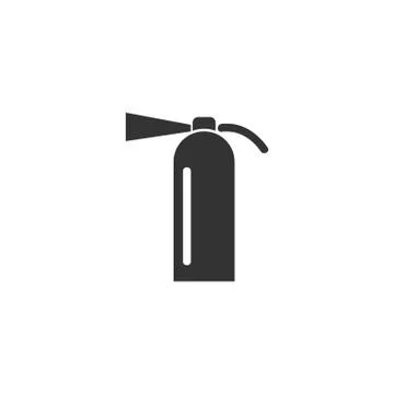 Fire extinguisher icon flat Stock Illustration
