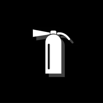 Fire extinguisher icon flat Stock Illustration