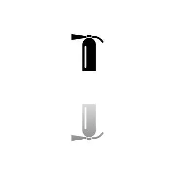 Fire extinguisher icon flat Stock Illustration
