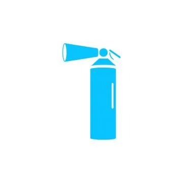 Fire extinguisher icon flat Stock Illustration