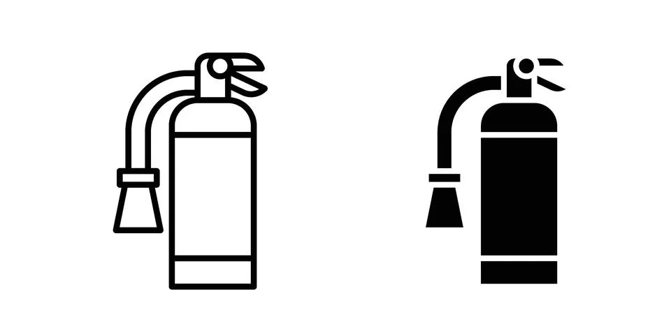 Fire extinguisher icon illustration vector, icon set for apps Stock Illustration