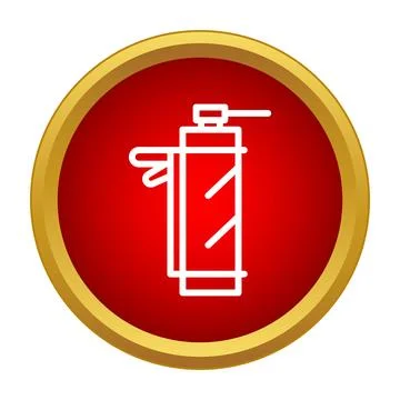 Fire extinguisher icon indicating emergency safety protection Stock Illustration