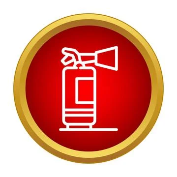 Fire extinguisher icon indicating emergency safety protection Stock Illustration