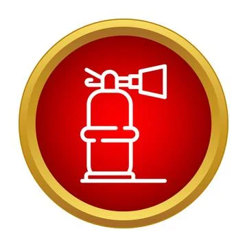 Fire extinguisher icon indicating emergency safety prevention Stock Illustration