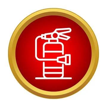 Fire extinguisher icon indicating emergency safety equipment Stock Illustration