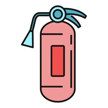 Fire extinguisher icon indicating safety and emergency prevention Stock Illustration