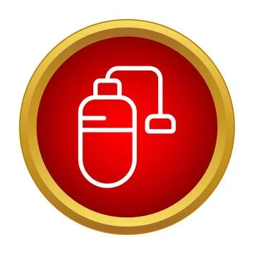 Fire extinguisher icon providing emergency safety and protection Stock Illustration