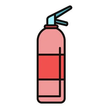 Fire extinguisher icon providing fire safety protection equipment Stock Illustration