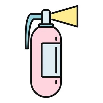 Fire extinguisher icon representing emergency safety equipment Stock Illustration