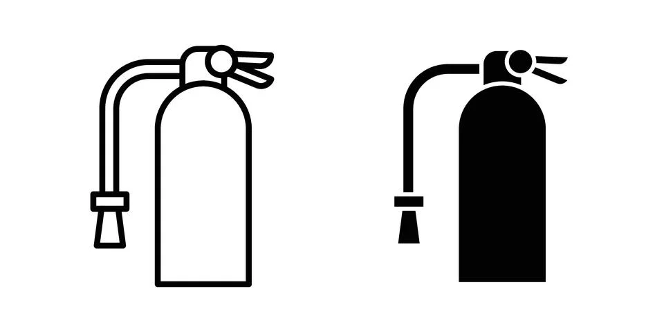 Fire extinguisher icon vector design illustrations Stock Illustration