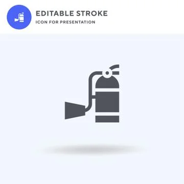 Fire Extinguisher icon vector, filled flat sign, solid pictogram isolated on  Stock Illustration