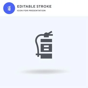 Fire Extinguisher icon vector, filled flat sign, solid pictogram isolated on Stock Illustration